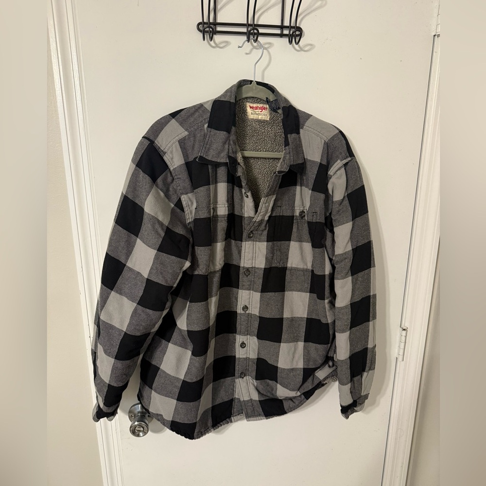 Wrangler Gray Sherpa Lined Wrangler Jacket
